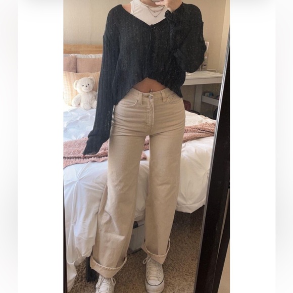 BDG Urban Outfitters Tan Wide Leg Jeans - Picture 4 of 4